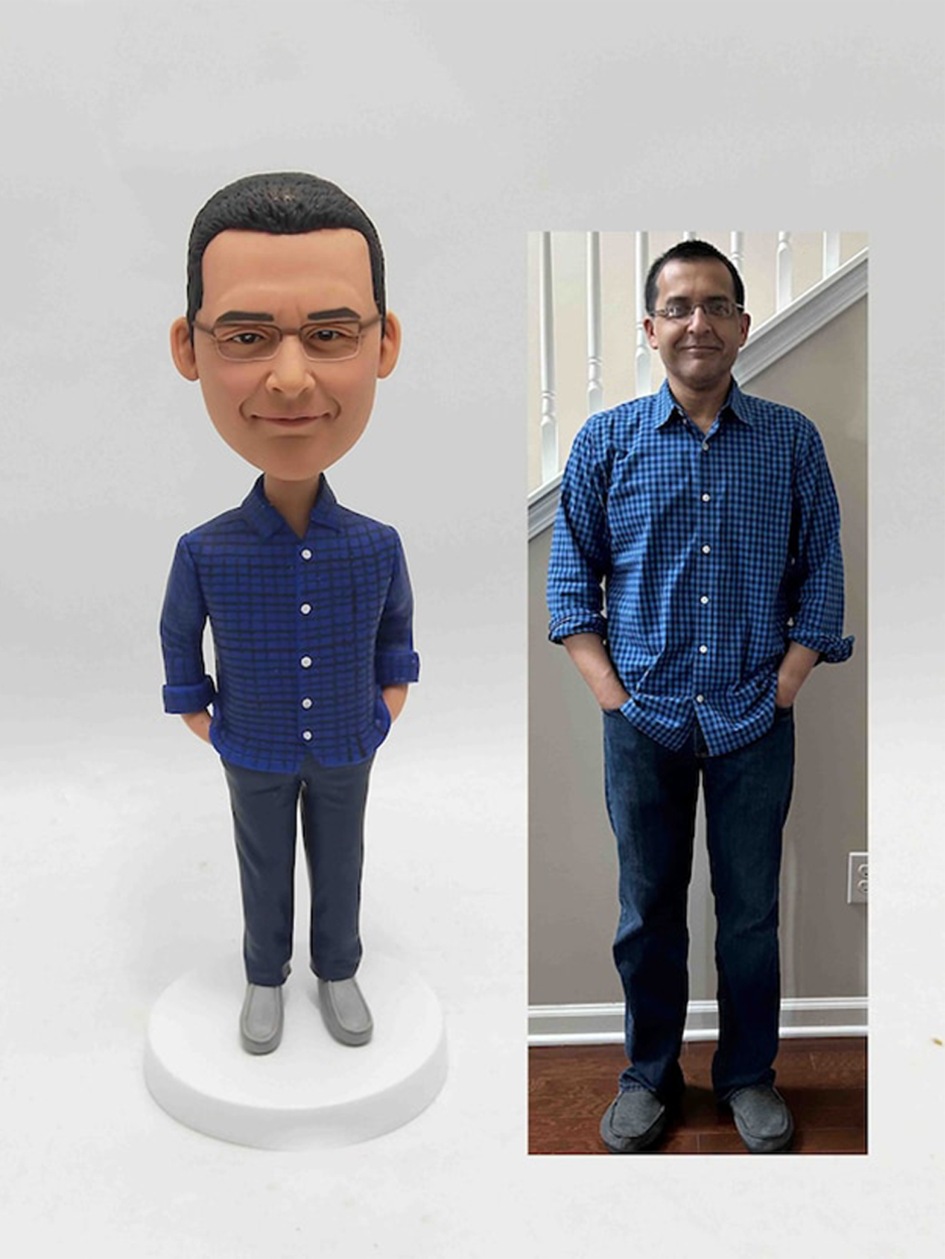 Custom Fishing Expert Clay Figurines, Personalized Fisherman Dolls